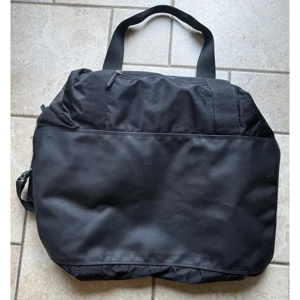 Eddie Bauer Black Charcoal Gray Duffel Bag Travel Gym Carry On Shoulder Strap